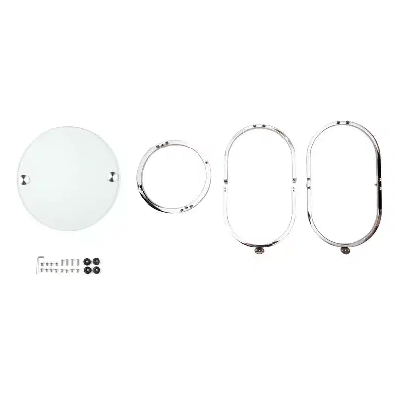 Tavolino rotondo Galaxy in vetro temperato trasparente da 52 cm – Tavolino moderno