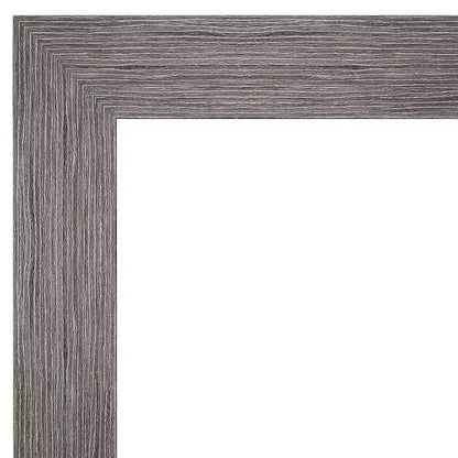 Specchio a figura intera per porta 20"x54" Pinstripe Plank Gray – Cornice piatta contemporanea