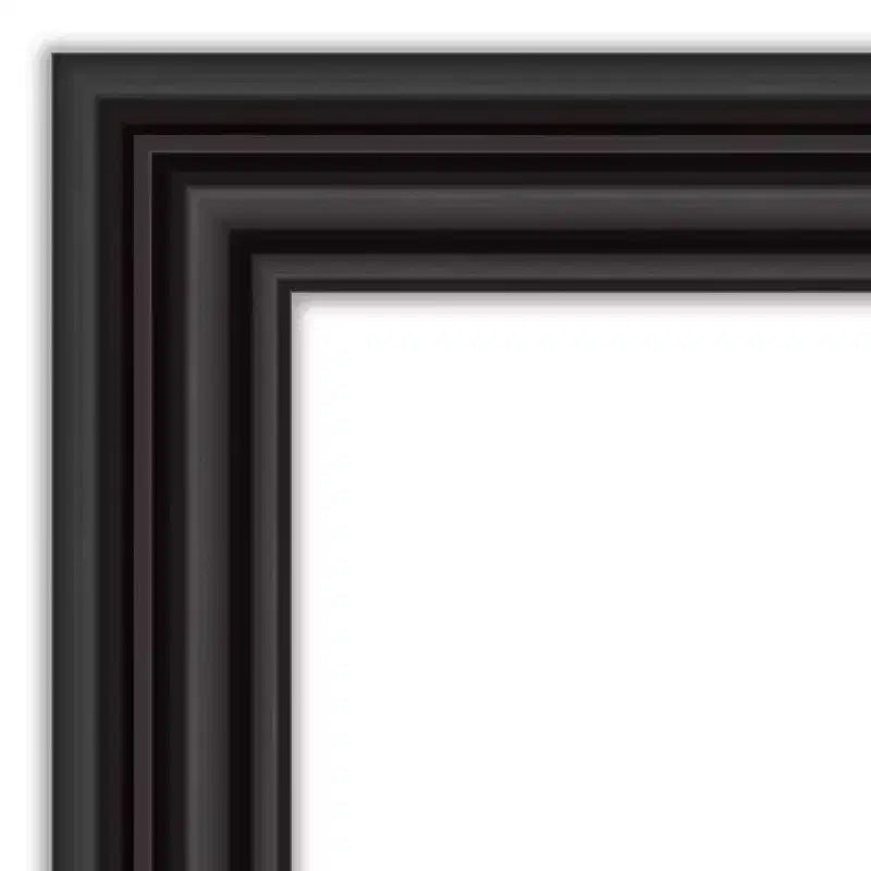 Specchio da porta a figura intera coloniale nero 50x137 cm – Finitura satinata, bordo smerlato