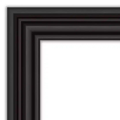 Specchio da porta a figura intera coloniale nero 50x137 cm – Finitura satinata, bordo smerlato