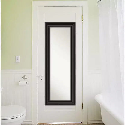 Specchio da porta a figura intera coloniale nero 50x137 cm – Finitura satinata, bordo smerlato