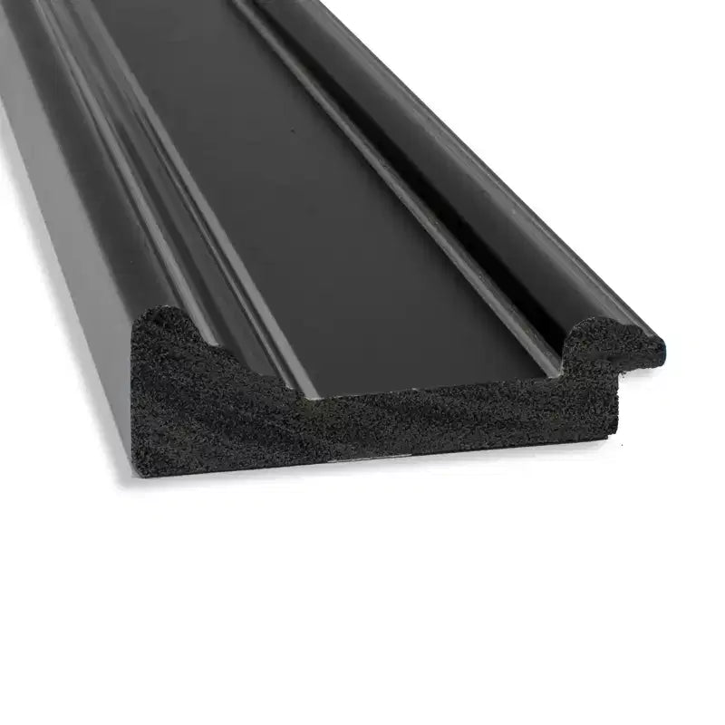 Specchio da parete per bagno 44"x33" Ridge nero senza smussatura – Cornice nera classica