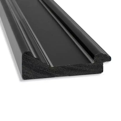 Specchio da parete per bagno 44"x33" Ridge nero senza smussatura – Cornice nera classica