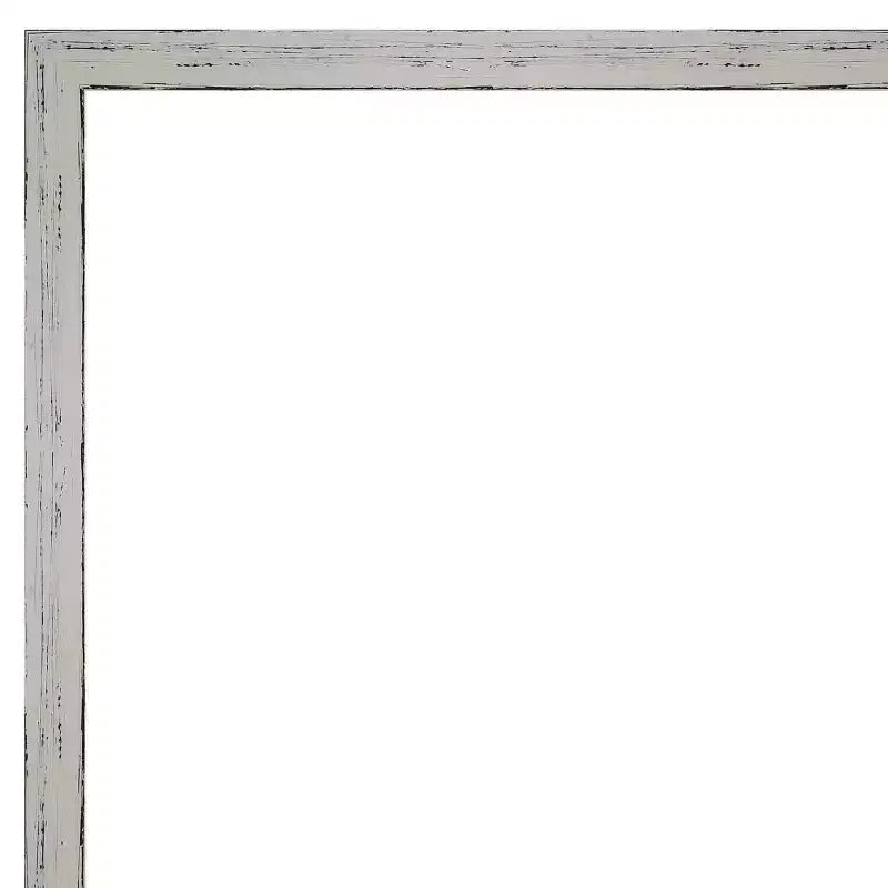 Specchio da parete rettangolare moderno 48x64 cm shiplap bianco stretto senza smusso