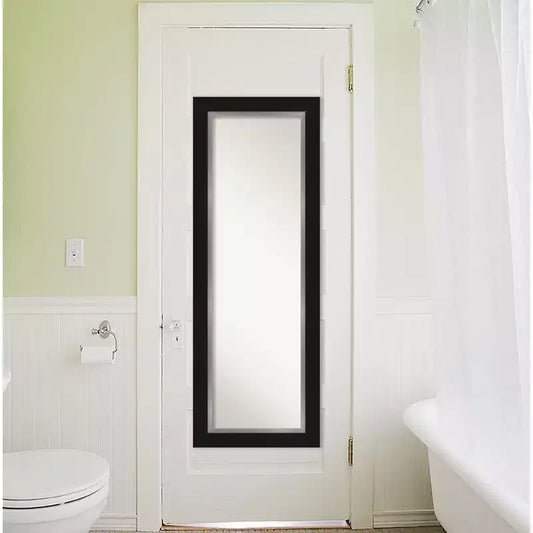 Specchio intero 20"x54" Eva nero-argento da appendere alla porta – Non sono necessarie staffe