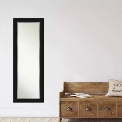 Specchio intero 20"x54" Eva nero-argento da appendere alla porta – Non sono necessarie staffe