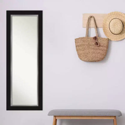 Specchio intero 20"x54" Eva nero-argento da appendere alla porta – Non sono necessarie staffe
