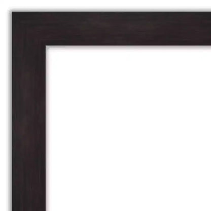 Specchio da parete per bagno marrone espresso 34"x28" non bisellato – Cornice larga e piatta