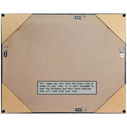 Specchio da parete per bagno marrone espresso 34"x28" non bisellato – Cornice larga e piatta