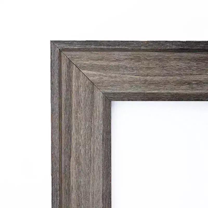 Specchio da parete 33"x27" in legno di fienile Country non bisellato - Cornice blu-grigio invecchiata