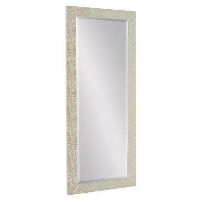 18" x 50" Coolidge Framed Beveled Decorative Wall Mirror Gold - Kate & Laurel All Things Decor: Champagne Finish, Textured