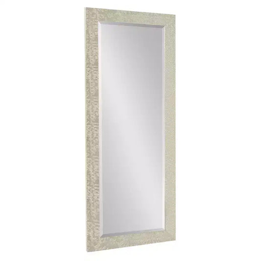 18" x 50" Coolidge Framed Beveled Decorative Wall Mirror Gold - Kate & Laurel All Things Decor: Champagne Finish, Textured