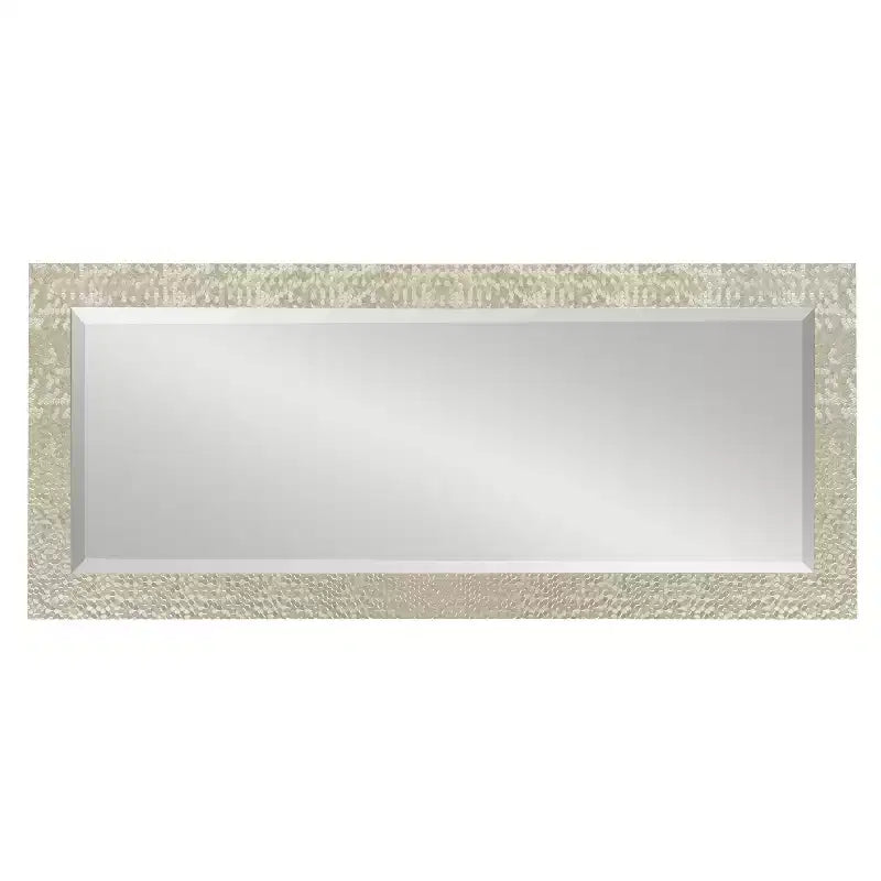 Specchio decorativo da parete incorniciato smussato 18"x50" – Finitura oro champagne