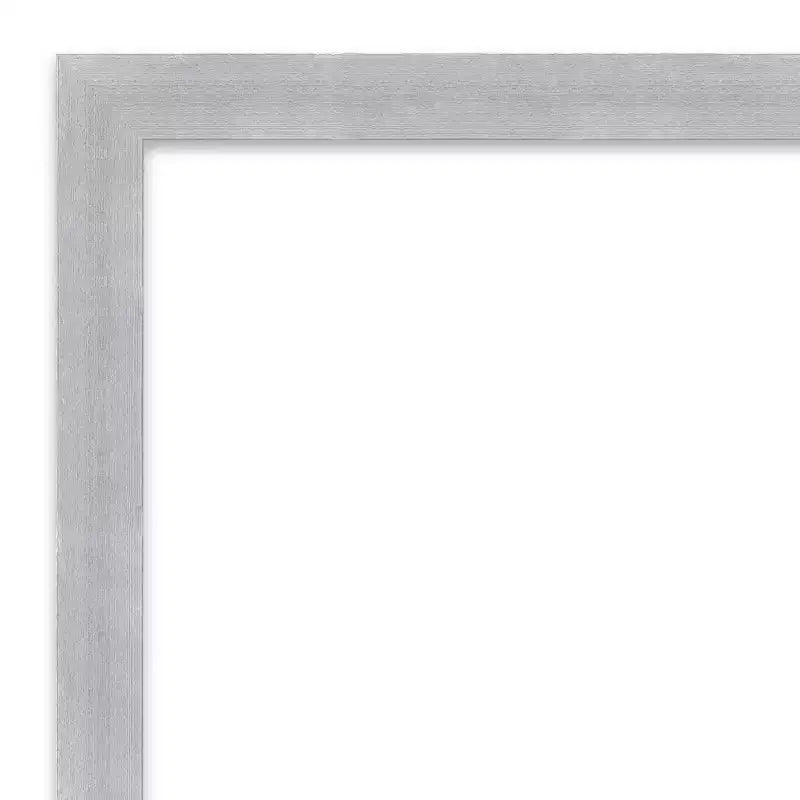 Specchio da parete per bagno stretto, non bisellato, in nichel spazzolato, 20"x26"