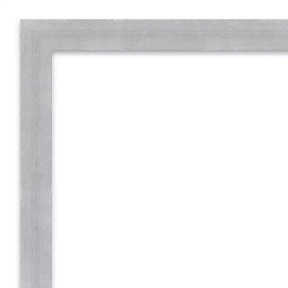 Specchio da parete per bagno stretto, non bisellato, in nichel spazzolato, 20"x26"