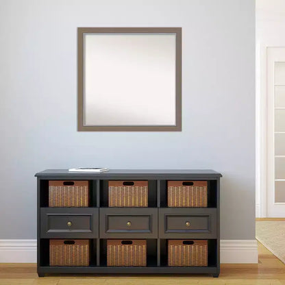 Specchio da parete quadrato stretto 74x74 cm non bisellato – Bordo lucido color argento