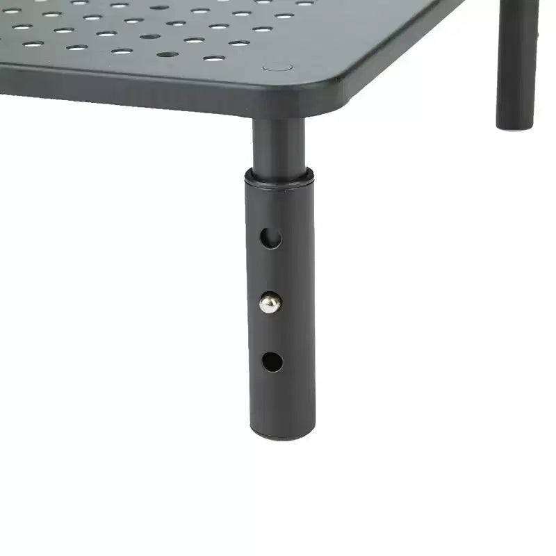 Supporto per monitor e rialzo per laptop in metallo ventilato regolabile in altezza – 36,8 cm L x 23,5 cm W