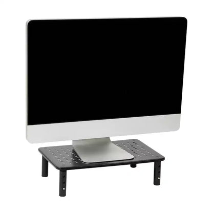 Supporto per monitor e rialzo per laptop in metallo ventilato regolabile in altezza – 36,8 cm L x 23,5 cm W