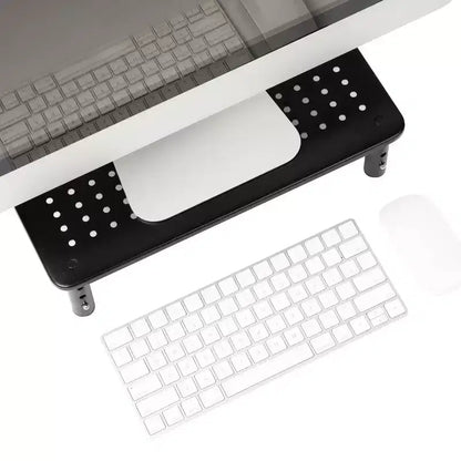 Supporto per monitor e rialzo per laptop in metallo ventilato regolabile in altezza – 36,8 cm L x 23,5 cm W