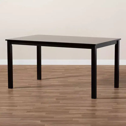 Tavolo da pranzo rettangolare in legno – Finitura espresso, design moderno
