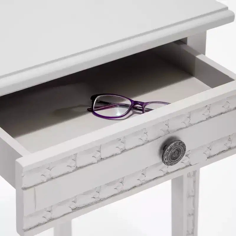 Comodino con 1 cassetto – Grigio chiaro, Comodino moderno