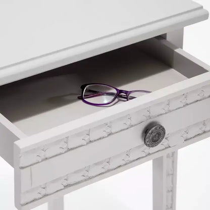 Comodino con 1 cassetto – Grigio chiaro, Comodino moderno