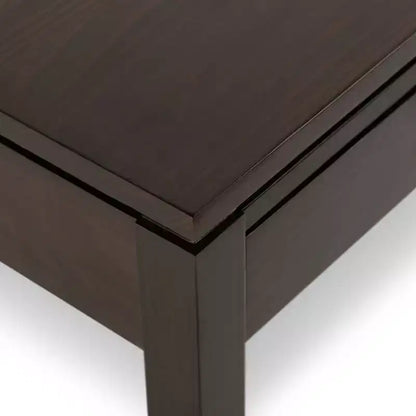 Tavolino da caffè da 42" – Pino massiccio marrone mogano con 2 cassetti