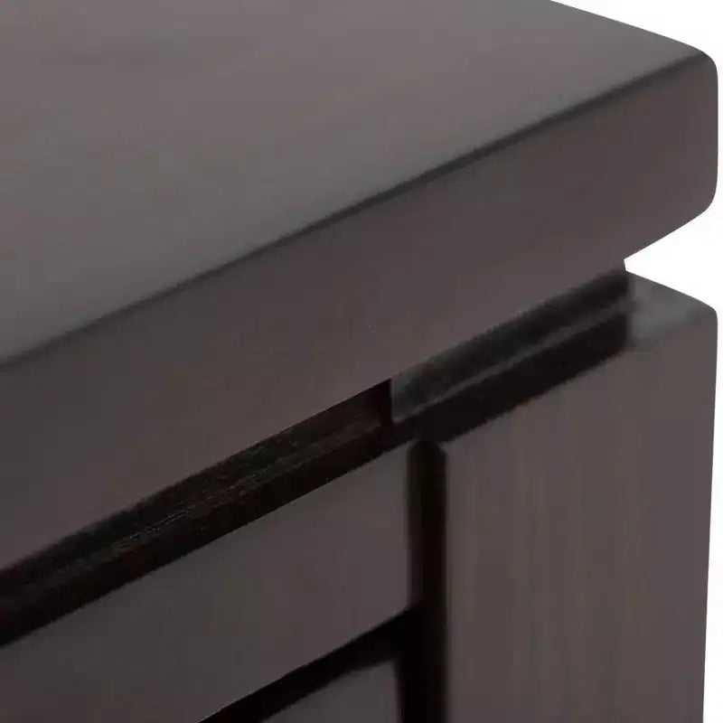Tavolino da caffè da 42" – Pino massiccio marrone mogano con 2 cassetti