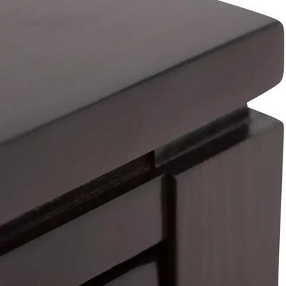 Tavolino da caffè da 42" – Pino massiccio marrone mogano con 2 cassetti
