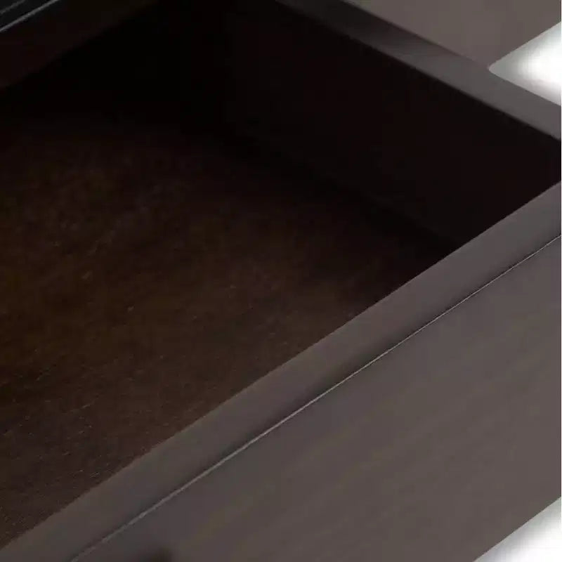 Tavolino da caffè da 42" – Pino massiccio marrone mogano con 2 cassetti