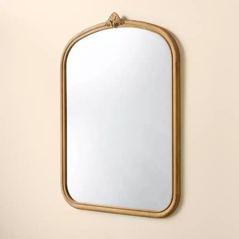 Specchio da parete decorativo in legno intagliato 61x81 cm – Finitura naturale