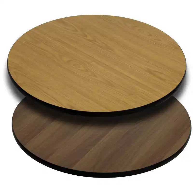 Piano Tavolo Rotondo Reversibile da 42" in Laminato – Superficie Commerciale con Doppia Finitura