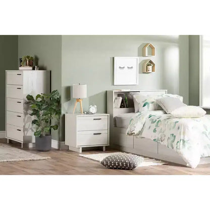 Comodino a 2 cassetti – Moderno con contenitore