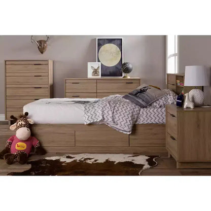 Comodino a 2 cassetti – Moderno con contenitore