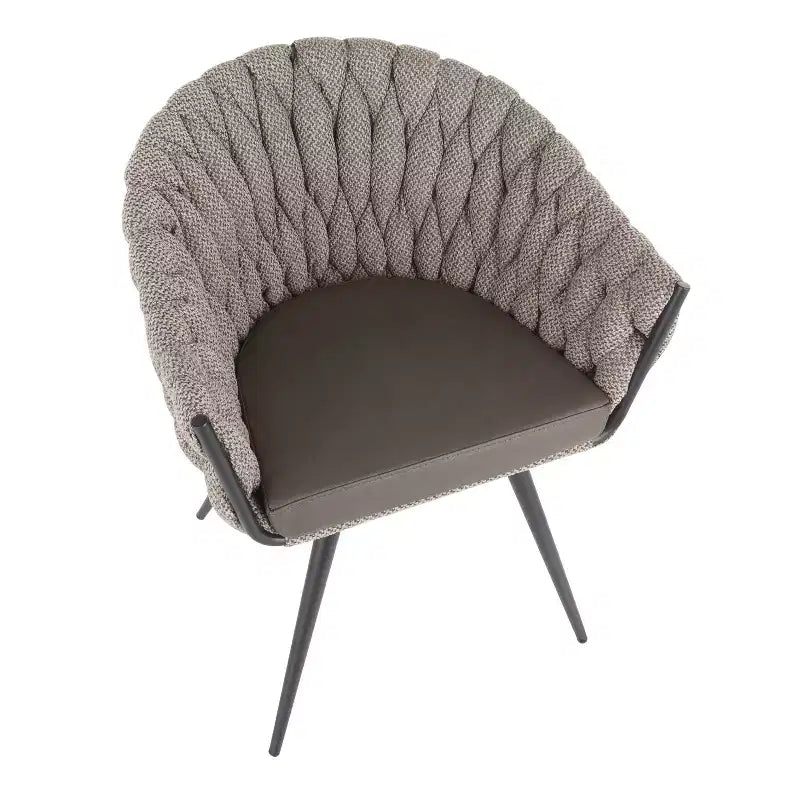 Poltroncina d'Appoggio Intrecciata Contemporanea – Seduta Moderna per Soggiorno