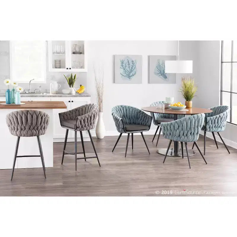 Poltroncina d'Appoggio Intrecciata Contemporanea – Seduta Moderna per Soggiorno