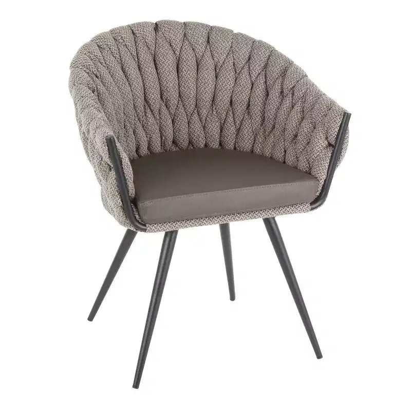 Poltroncina d'Appoggio Intrecciata Contemporanea – Seduta Moderna per Soggiorno