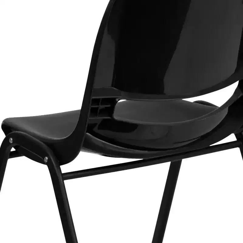 Sedia impilabile ergonomica con scocca e telaio in metallo, portata 400 kg