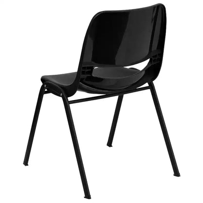 Sedia impilabile ergonomica con scocca e telaio in metallo, portata 400 kg