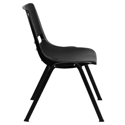 Sedia impilabile ergonomica con scocca e telaio in metallo, portata 400 kg