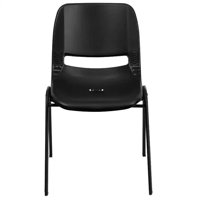 Sedia impilabile ergonomica con scocca e telaio in metallo, portata 400 kg
