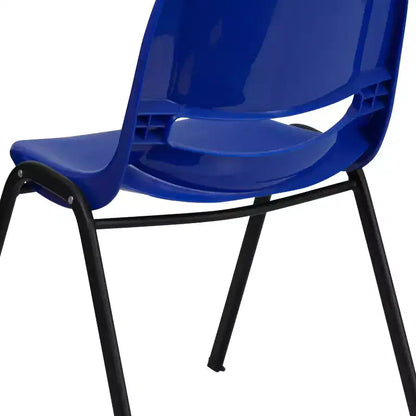 Sedia impilabile ergonomica con scocca e telaio in metallo, portata 400 kg