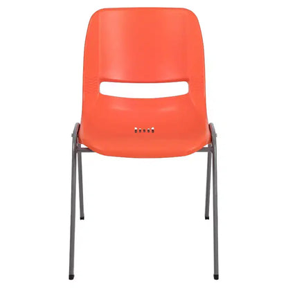 Sedia impilabile ergonomica con scocca e telaio in metallo, portata 400 kg