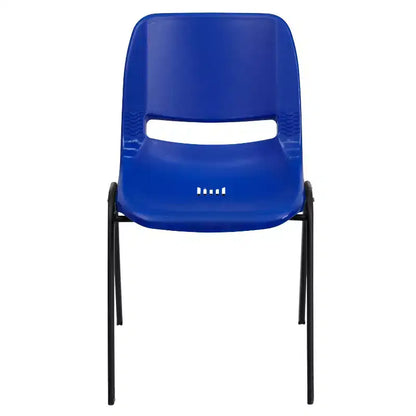Sedia impilabile ergonomica con scocca e telaio in metallo, portata 400 kg