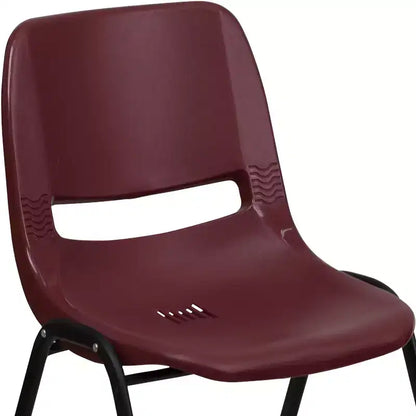 Sedia impilabile ergonomica con scocca e telaio in metallo, portata 400 kg
