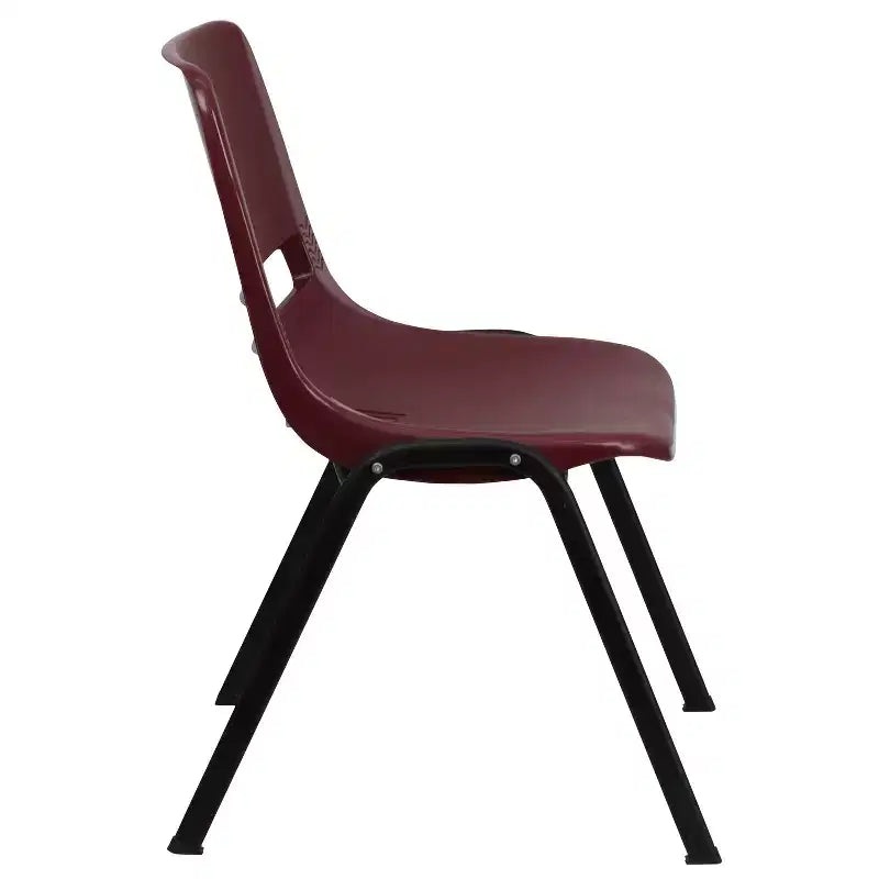 Sedia impilabile ergonomica con scocca e telaio in metallo, portata 400 kg