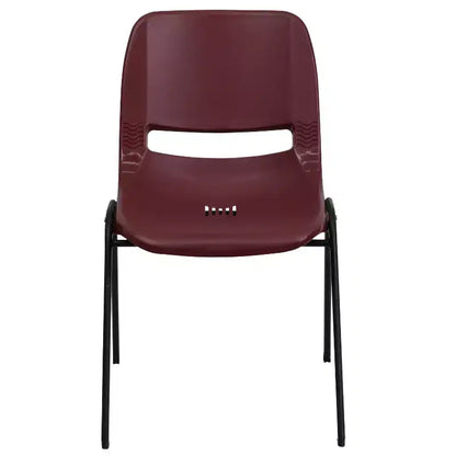 Sedia impilabile ergonomica con scocca e telaio in metallo, portata 400 kg