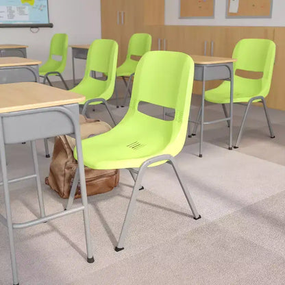 Sedia impilabile ergonomica con scocca e telaio in metallo, portata 400 kg