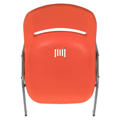 Sedia impilabile ergonomica con scocca e telaio in metallo, portata 400 kg