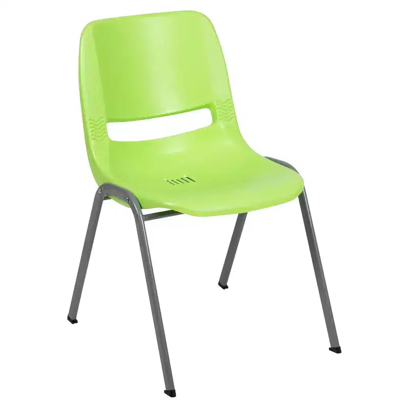 Flash Furniture HERCULES Series 880 lb. Capacity Ergonomic Shell Stack Chair with Metal Frame